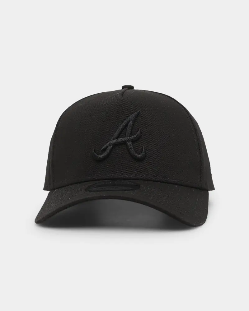 New Era Atlanta Braves 9Forty A-Frame Snapback Black/Black 1