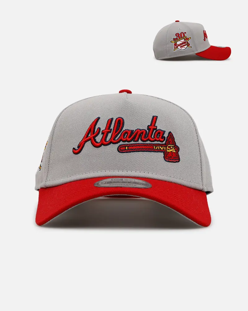 New Era Atlanta Braves 'Away Greys' 9Forty A-Frame Snapback Grey 1