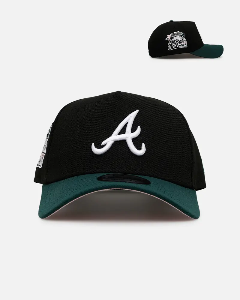 New Era Atlanta Braves 'Black Dark Green' 9Forty A-Frame Snapback Black/Dark Green 1