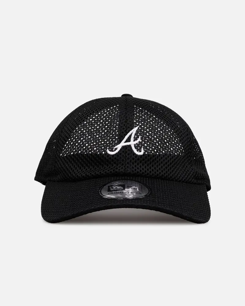 New Era Atlanta Braves 'Black Mesh' Casual Classic Strapback Black 1