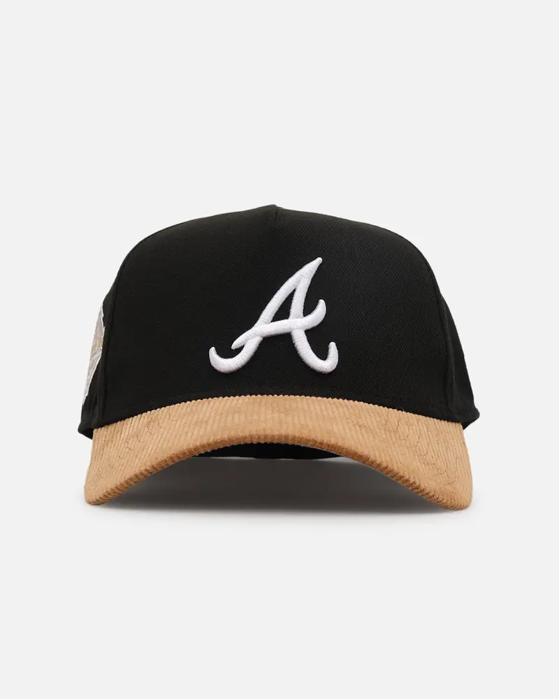 New Era Atlanta Braves 'Black Wheat' 39Thirty A-Frame Stretch Fit Black/Wheat 1