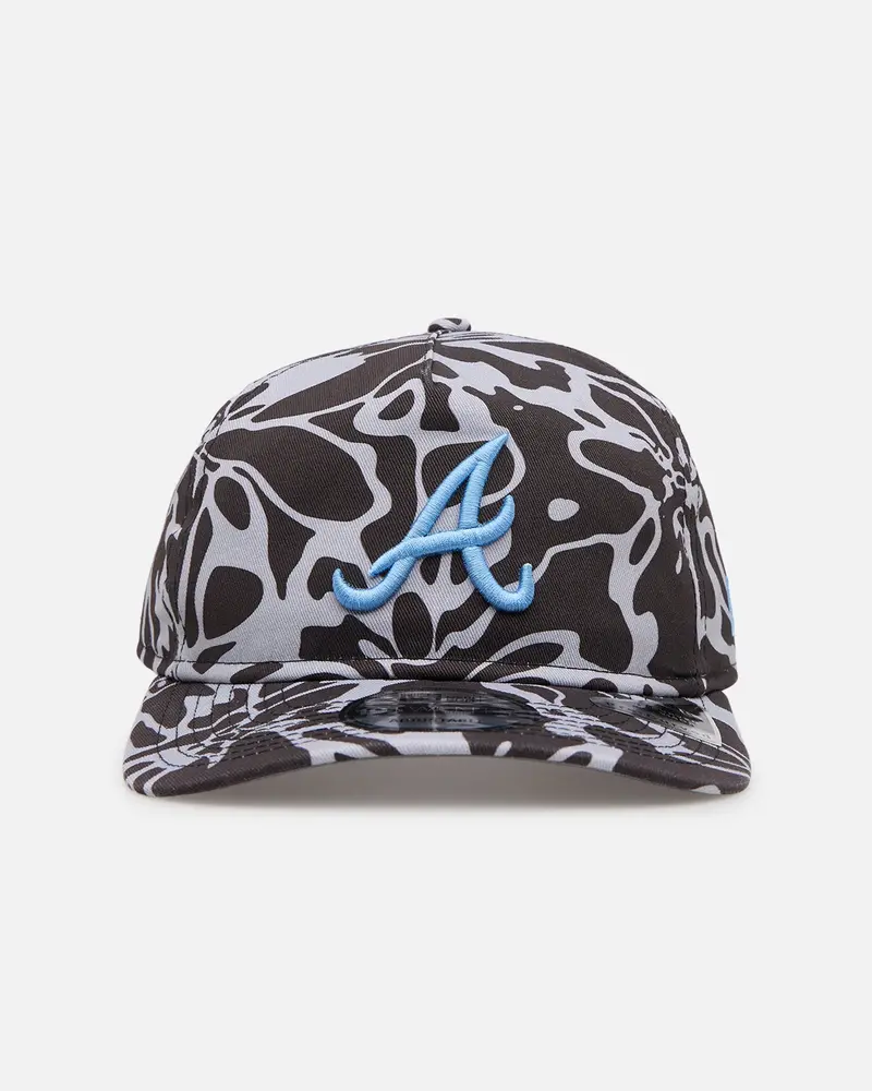 New Era Atlanta Braves 'Brushed Cotton' 19Twenty Strapback Black/Light Blue 1