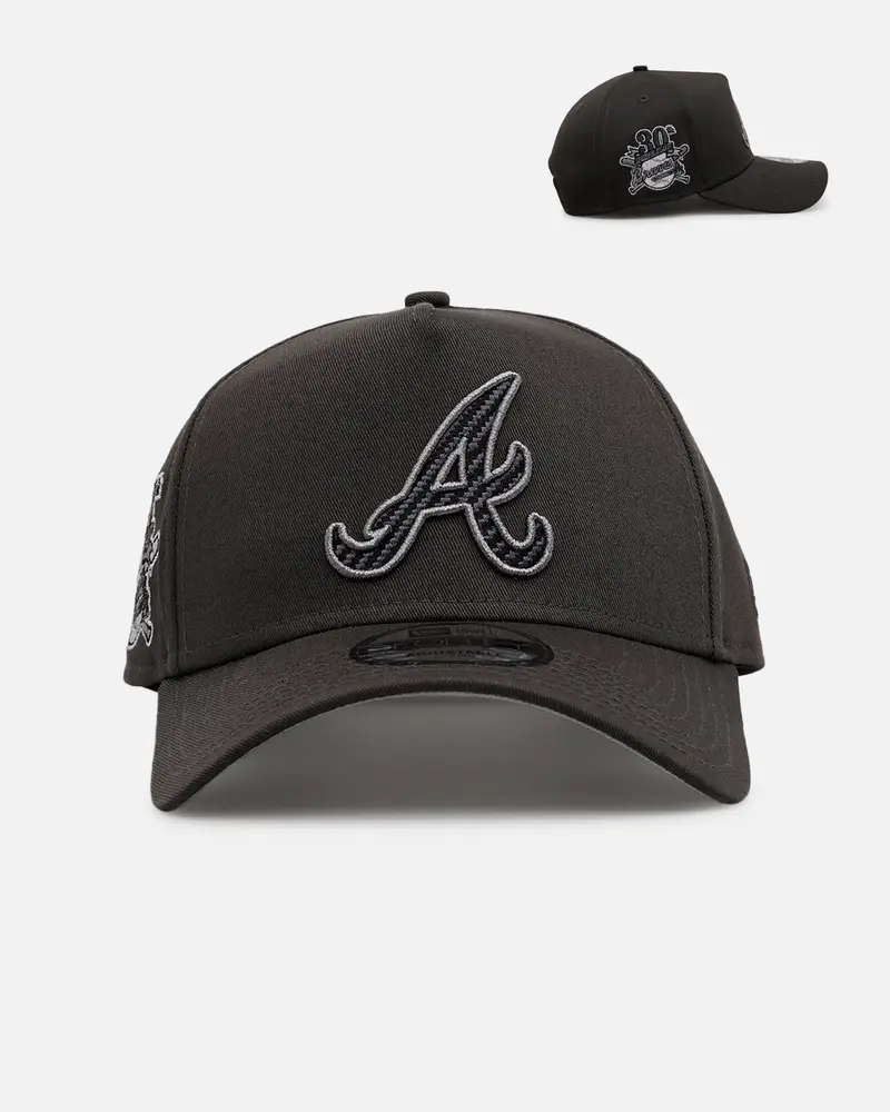 New Era Atlanta Braves 'Carbon Weave' 9Forty A-Frame Snapback Black 1