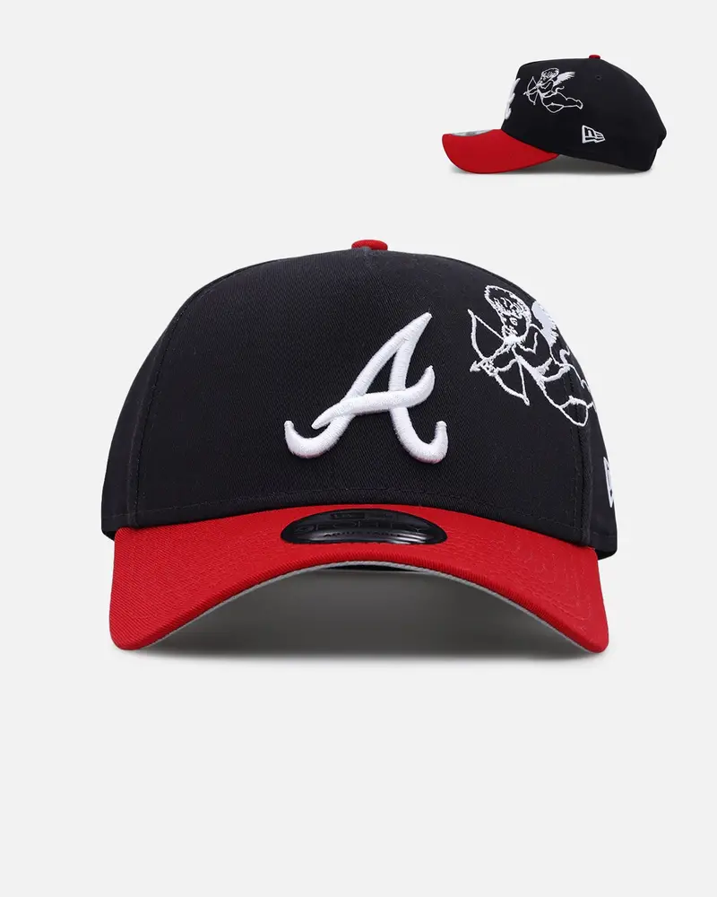 New Era Atlanta Braves 'Cherub Official Team Color' 9Forty A-Frame Snapback Navy/Red 1