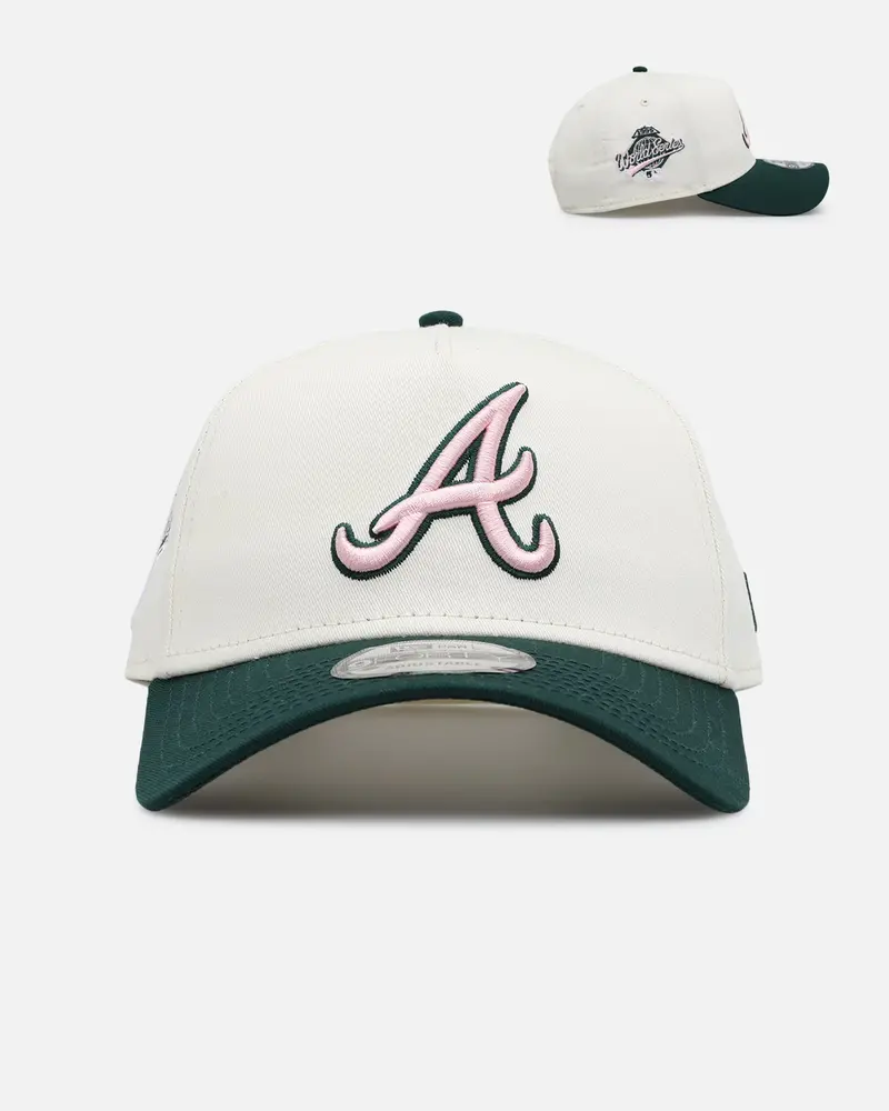 New Era Atlanta Braves 'Chrome Dark Green' 9Forty A-Frame Snapback Chrome/Dark Green 1