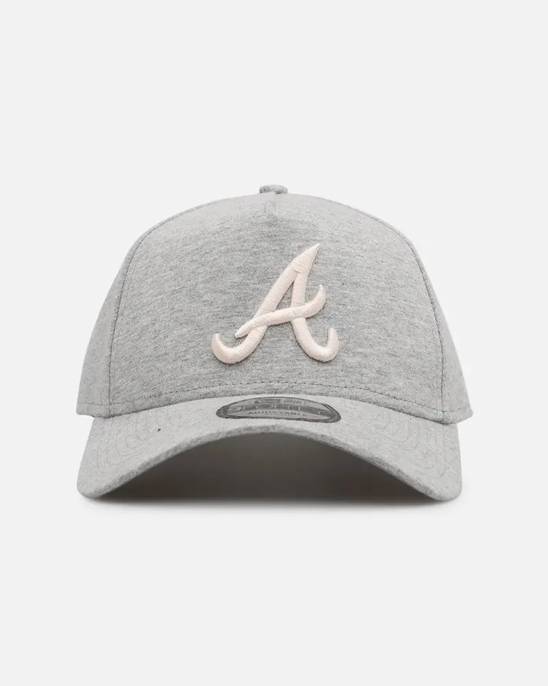 New Era Atlanta Braves 'Cozy' 9Forty A-Frame Strapback Heather Grey 1