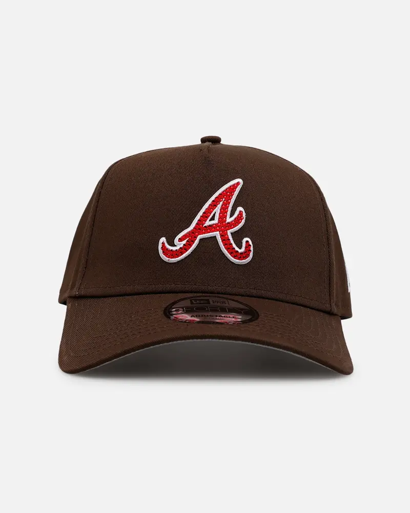 New Era Atlanta Braves 'Diamante' 9Forty A-Frame Snapback Walnut 1