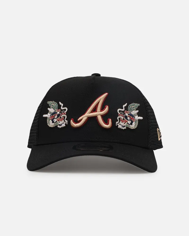 New Era Atlanta Braves 'Dragon Collection 2.0' 9Forty A-Frame Snapback Black 1