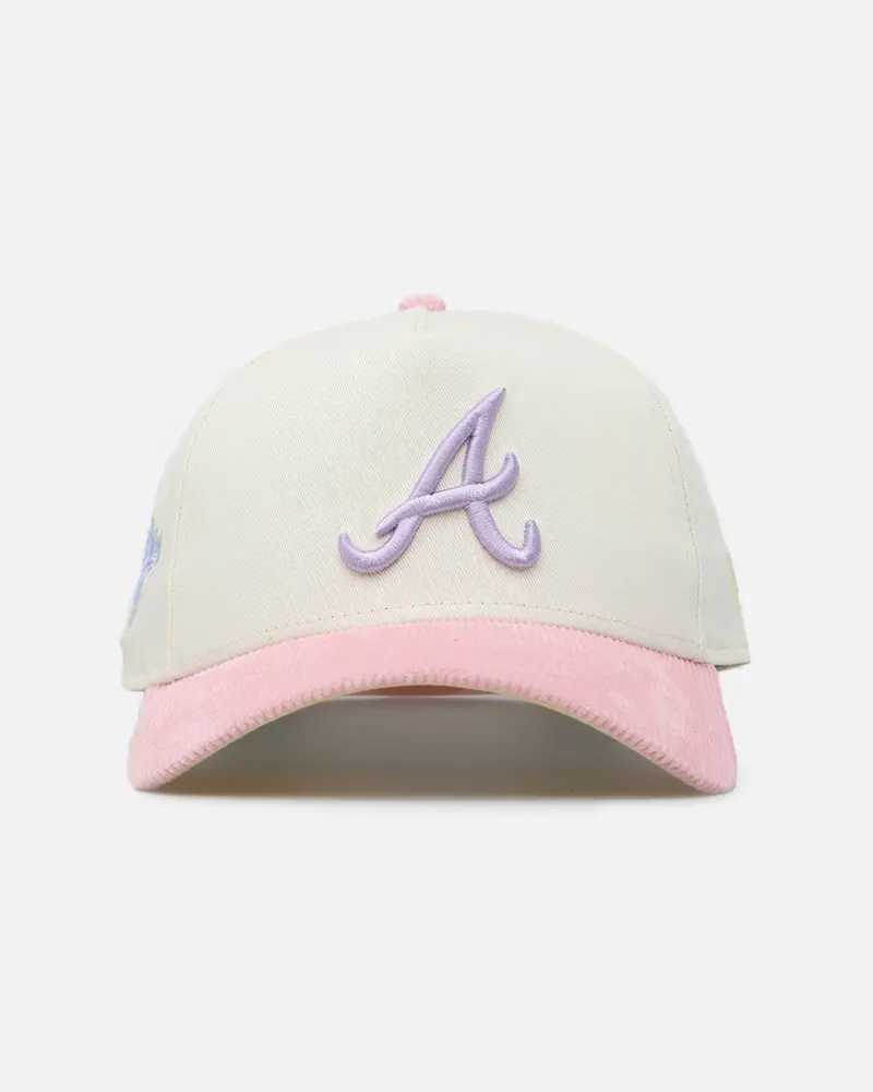 New Era Atlanta Braves 'Easter Corduroy' 9Forty A-Frame Snapback White/Pink 1