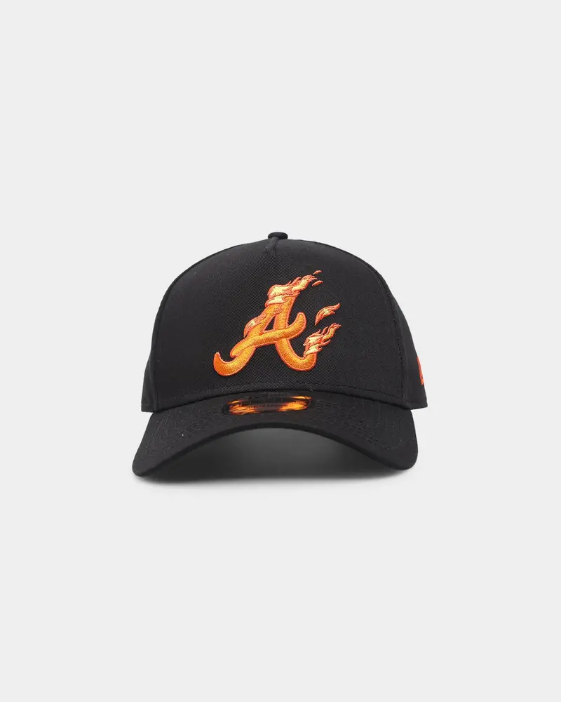 New Era Atlanta Braves 'Flamin' Hot' 9Forty A-Frame Snapback Black/Flame 1