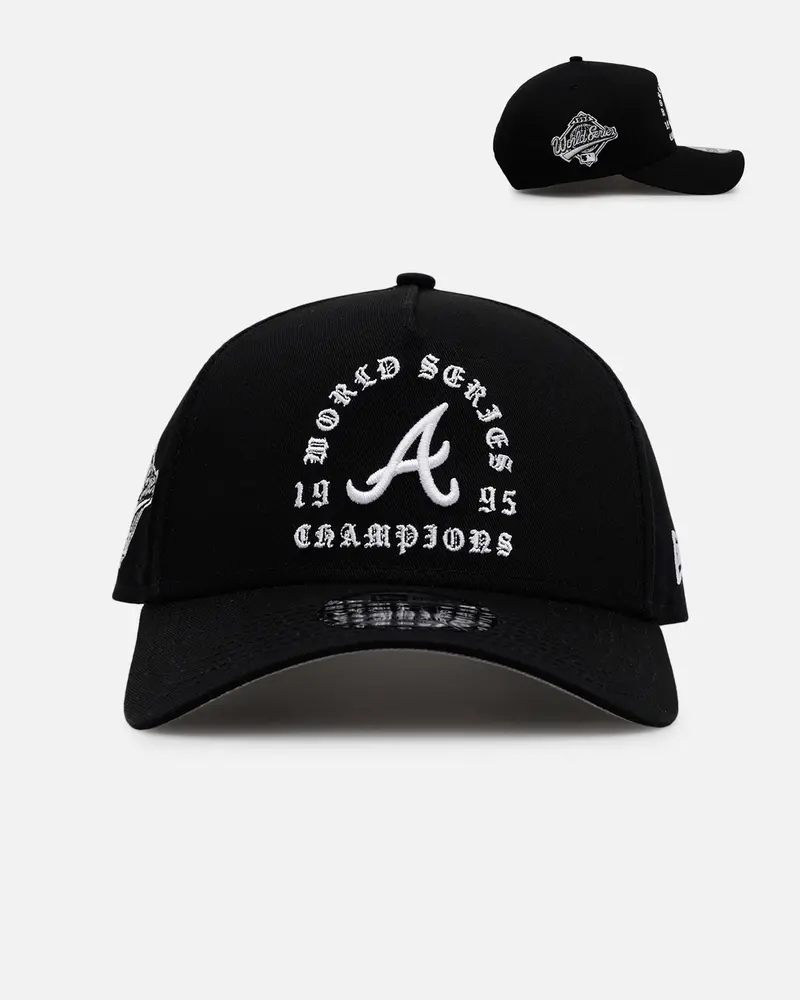New Era Atlanta Braves 'Gothic Arch 2.0' 9Forty A-Frame Snapback Black/White 1
