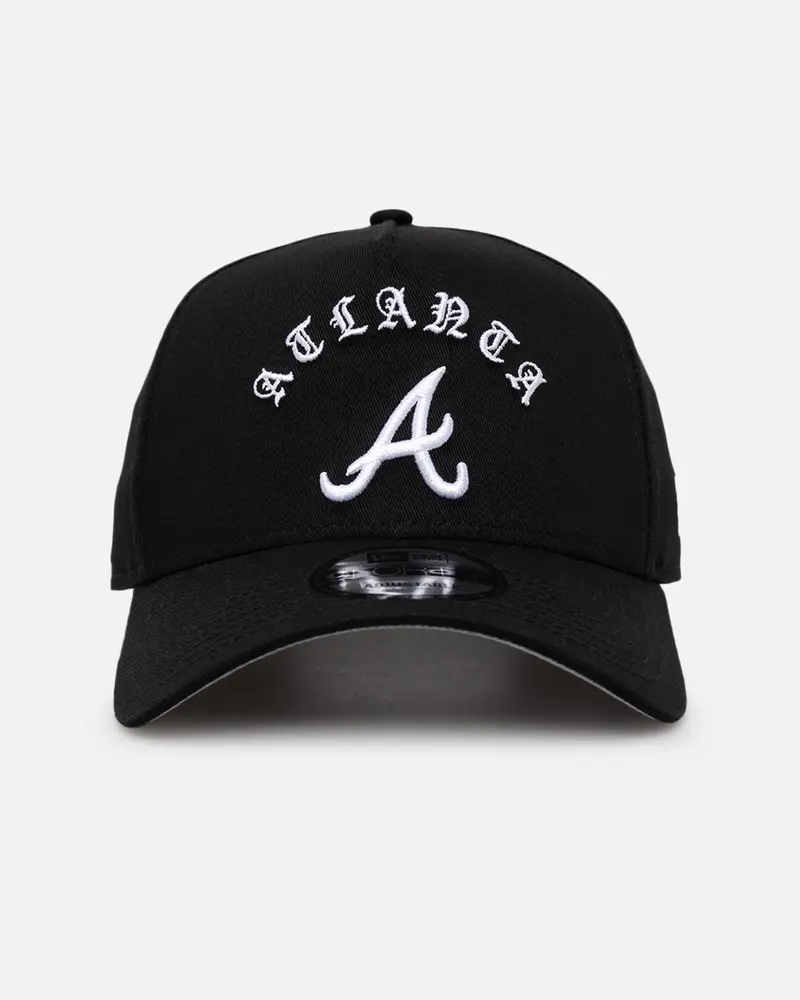 New Era Atlanta Braves 'Gothic Arch' 9Forty A-Frame Snapback Black/White 1