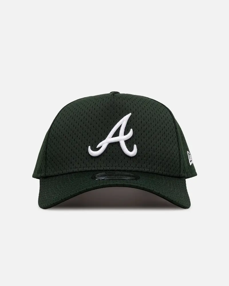 New Era Atlanta Braves 'Green Mesh' 9Forty A-Frame Snapback Dark Green 1