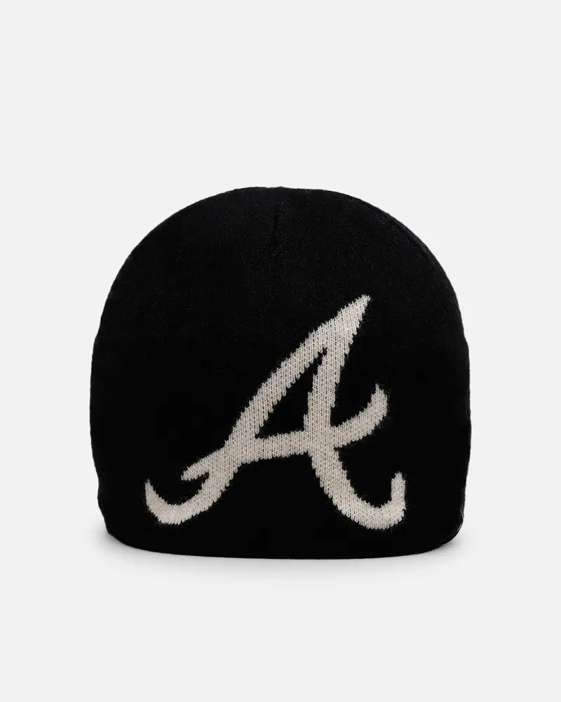 New Era Atlanta Braves Mega Logo Beanie Black 1