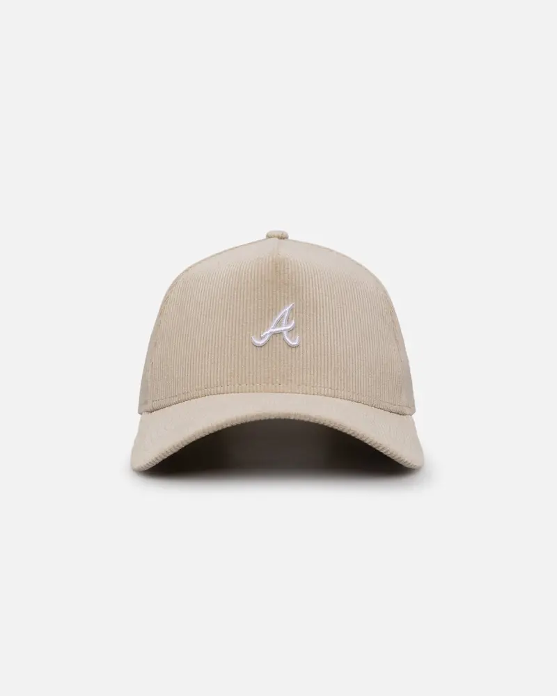 New Era Atlanta Braves 'Micro Cord Cream' 9Forty A-Frame Snapback Cream/White 1