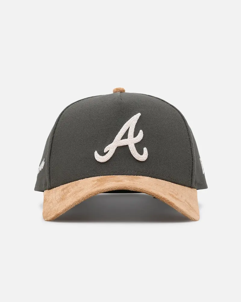 New Era Atlanta Braves 'Moss Canvas Wheat' 9Forty A-Frame Snapback Moss Canvas/Ivory 1