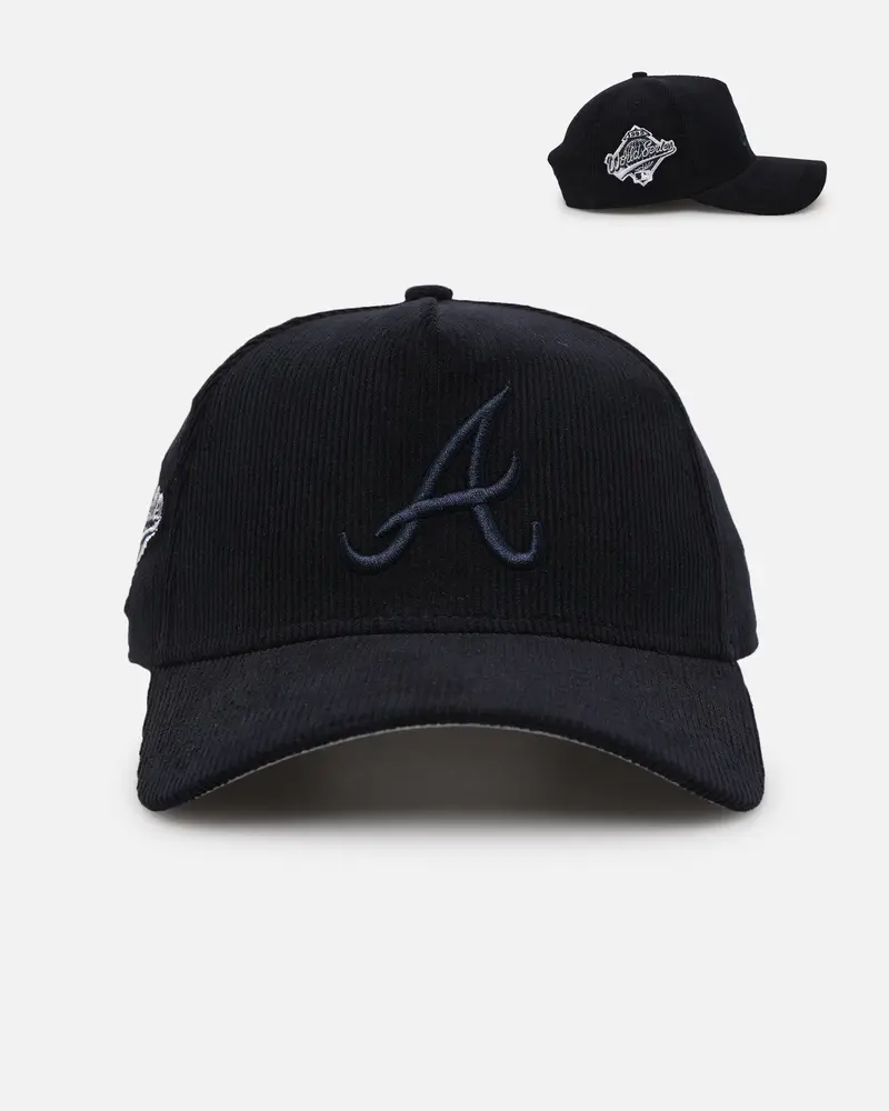 New Era Atlanta Braves 'Navy Tonal Cord' 9Forty A-Frame Corduroy Snapback Navy 1