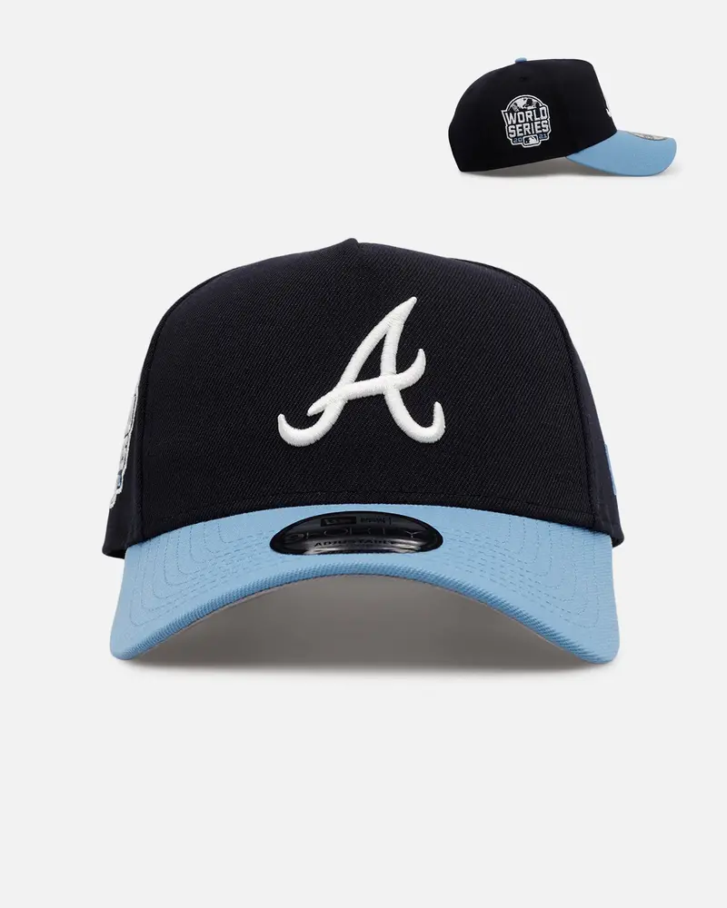 New Era Atlanta Braves 'Ocean' 9Forty A-Frame Snapback Navy/Sky Blue 1