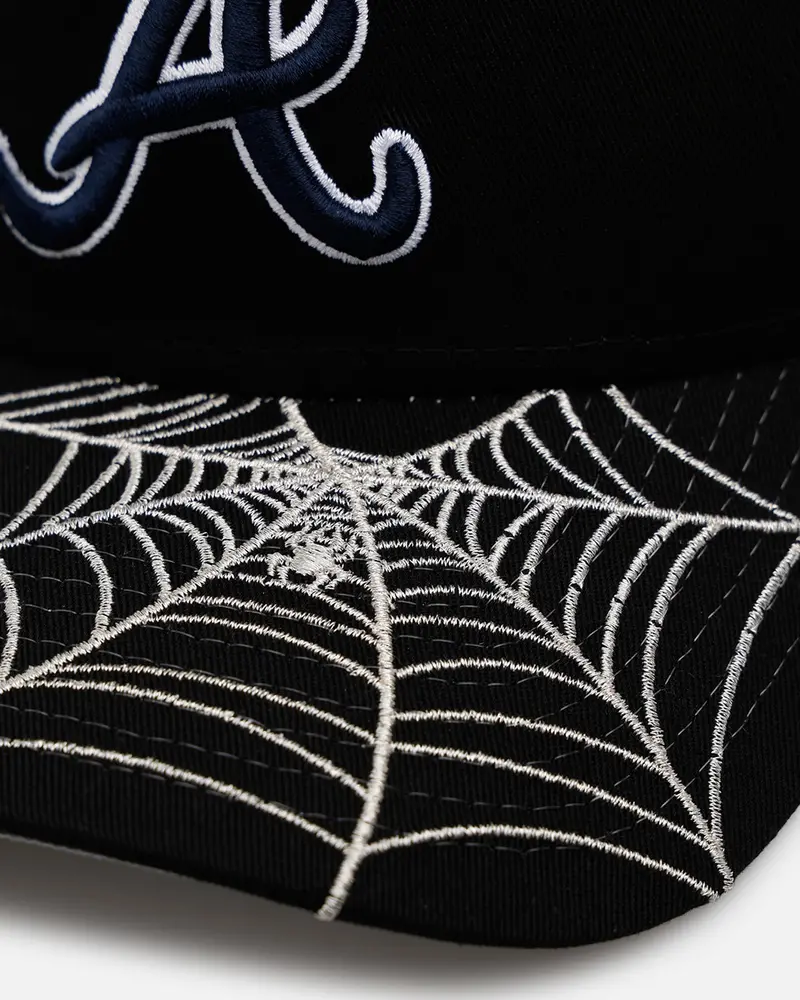 New Era Atlanta Braves 'Spider Web Visor' 9Forty A-Frame Snapback Black 2