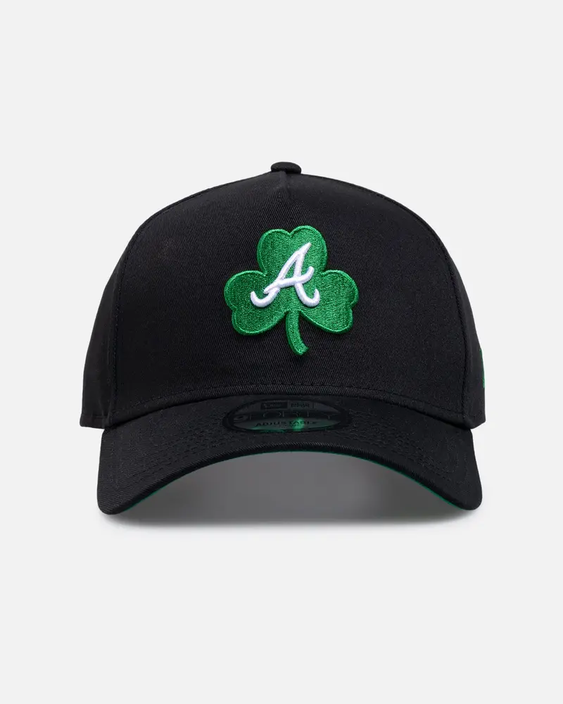 New Era Atlanta Braves 'St.Patrick's Day' 9Forty A-Frame Snapback Black/Green 1