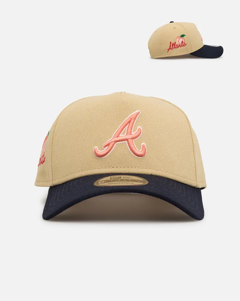 New Era Atlanta Braves 'Summer Injection' 9Forty A-Frame Sidepatch Snapback Tan 1