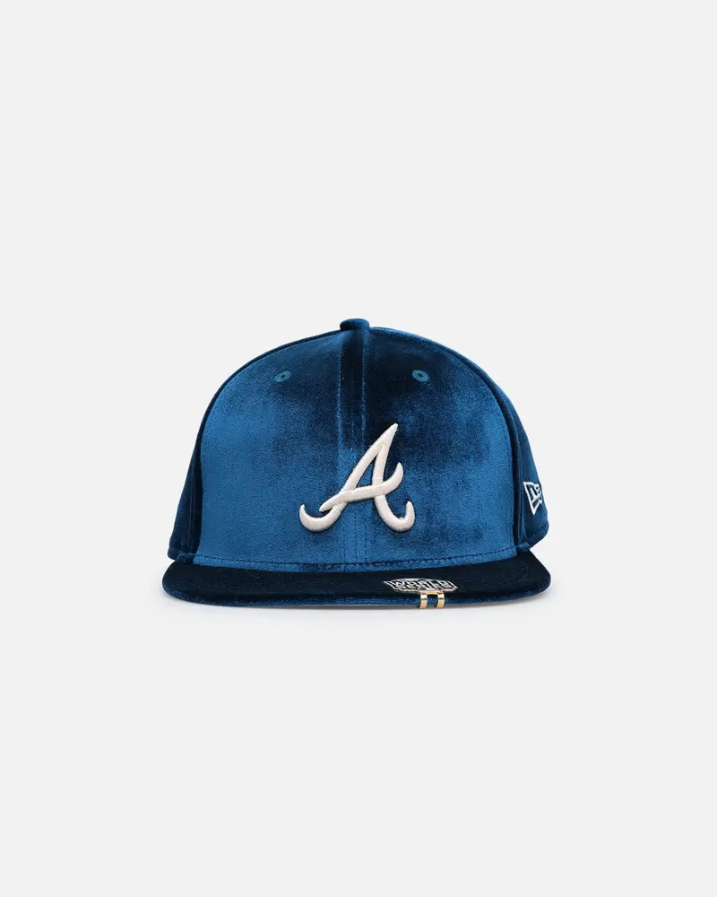 New Era Atlanta Braves 'Velvet Visor Clip' 59Fifty Fitted Otc 1
