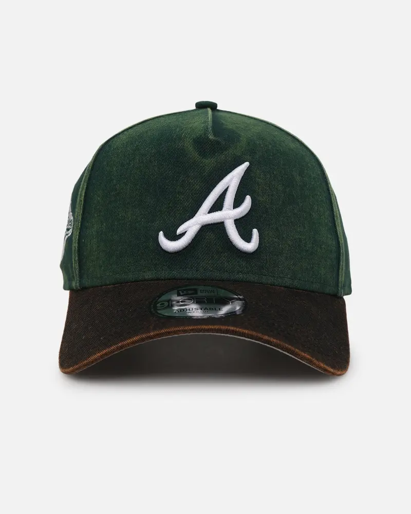 New Era Atlanta Braves 'Washed Green' 9Forty A-Frame Strapback Green/Black 1