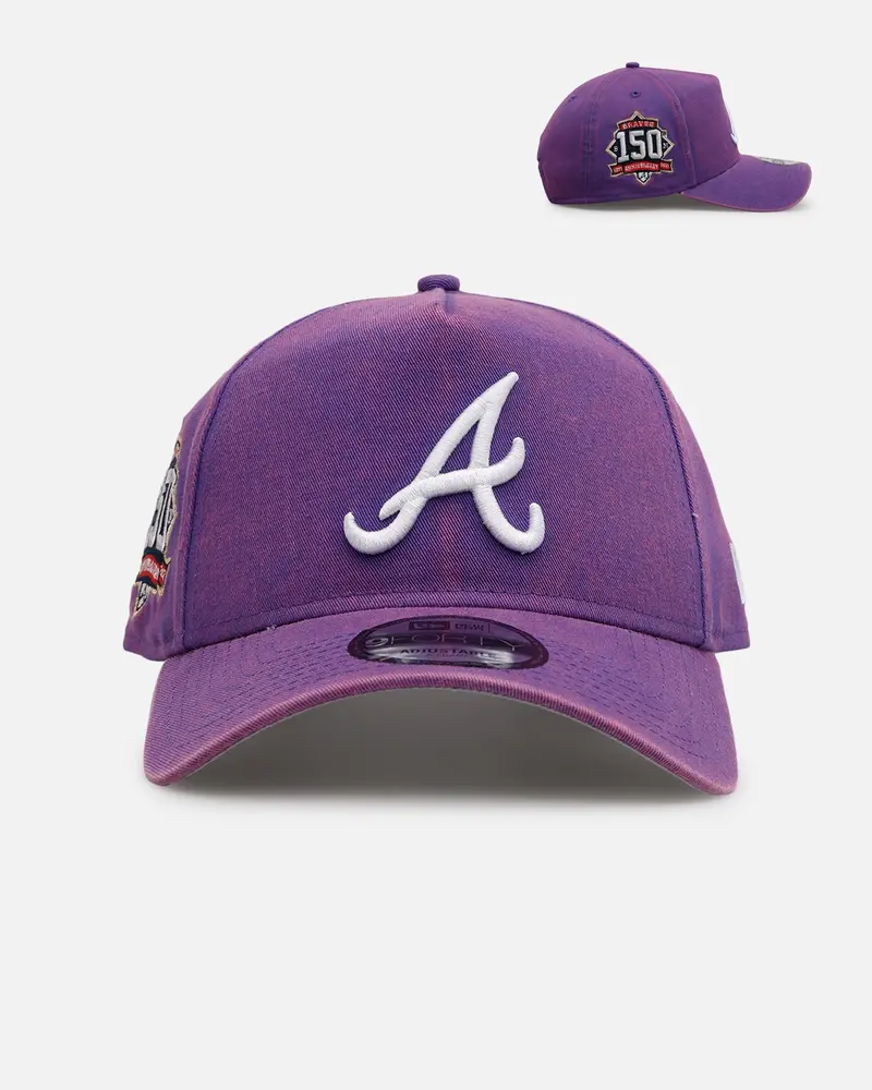 New Era Atlanta Braves 'Washed Purple' 9Forty A-Frame Snapback Washed Purple 1