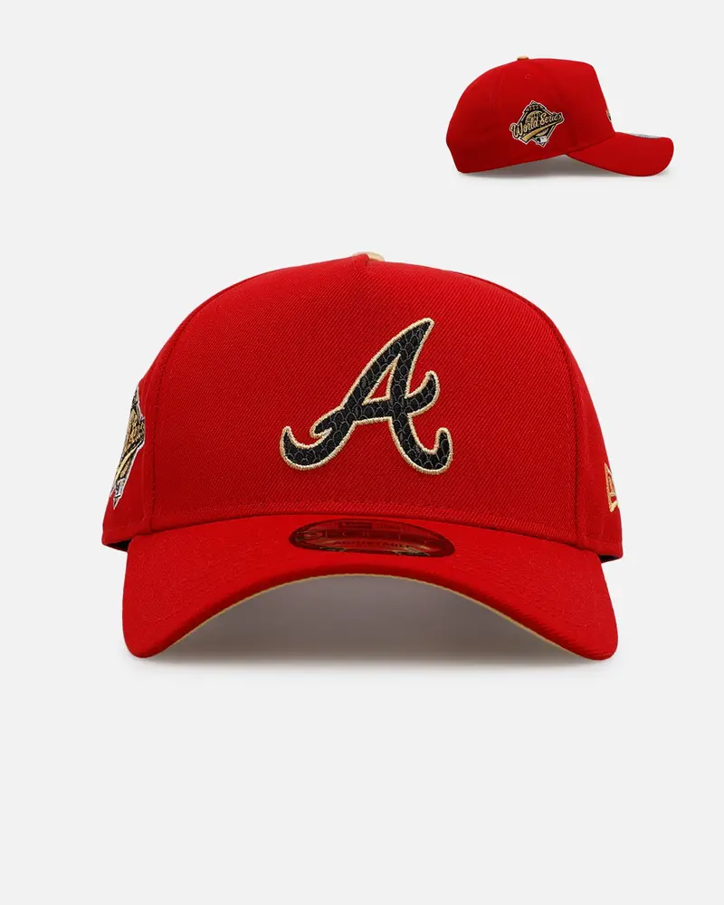 New Era Atlanta Braves 'Year Of The Snake' 9Forty A-Frame Snapback Red/Gold 1