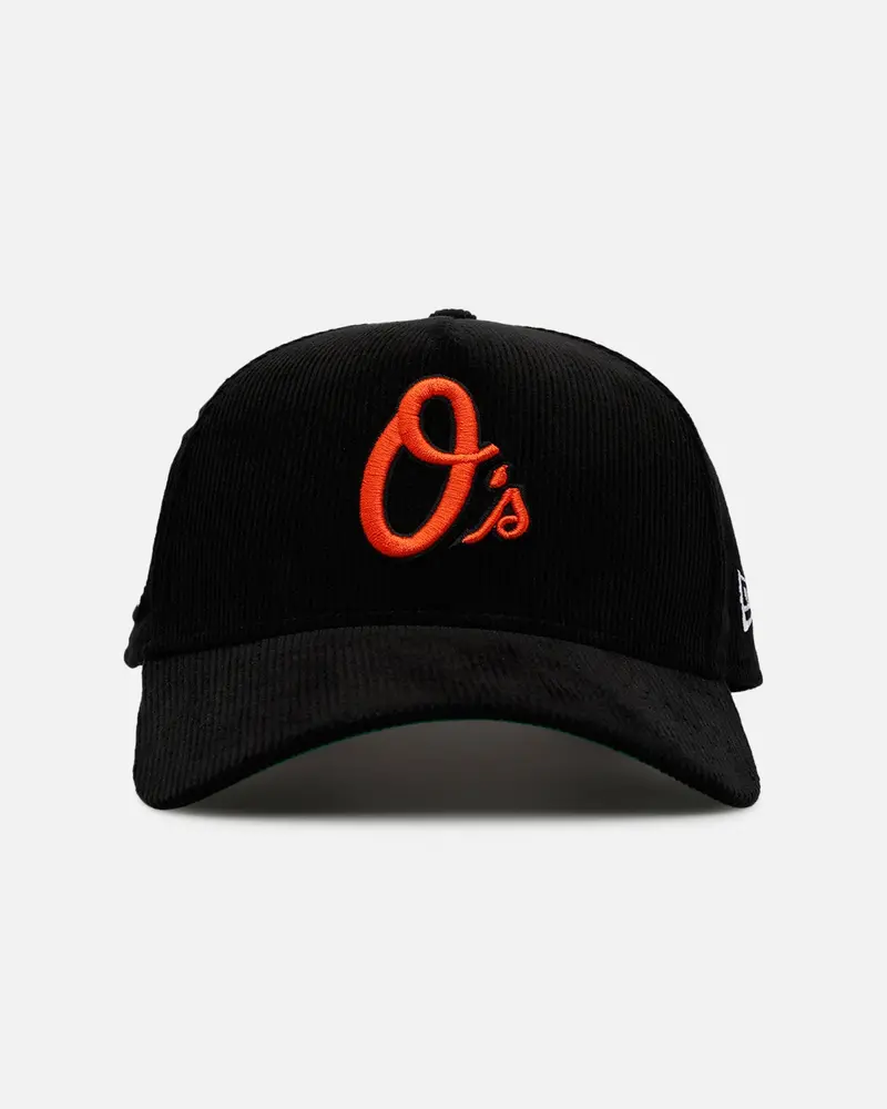 New Era Baltimore Orioles 'Black Cord' 9Forty A-Frame Corduroy Snapback Black 1