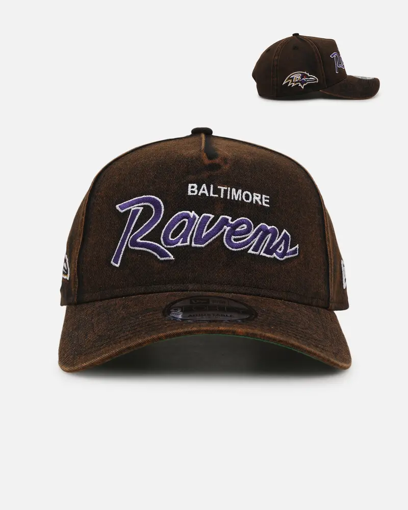 New Era Baltimore Ravens 'Black Washed Official Team Color' 9Forty A-Frame Snapback Washed Black 1