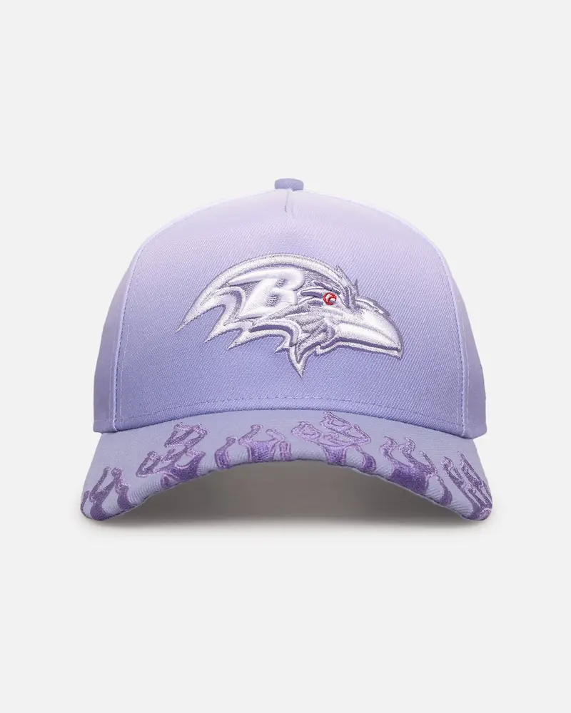 New Era Baltimore Ravens 'Sundyed Flames' 9Forty A-Frame Snapback Lavender 1