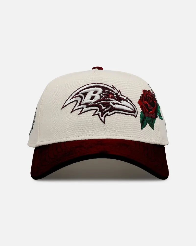 New Era Baltimore Ravens 'Velvet Roses' 9Forty A-Frame Snapback Chrome 1