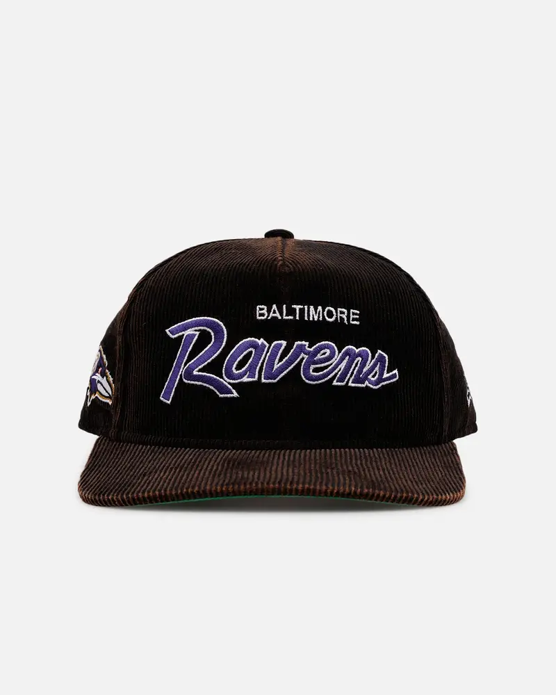 New Era Baltimore Ravens 'Washed Black Nfl Golfer' Corduroy Golfer Snapback Washed Black 1