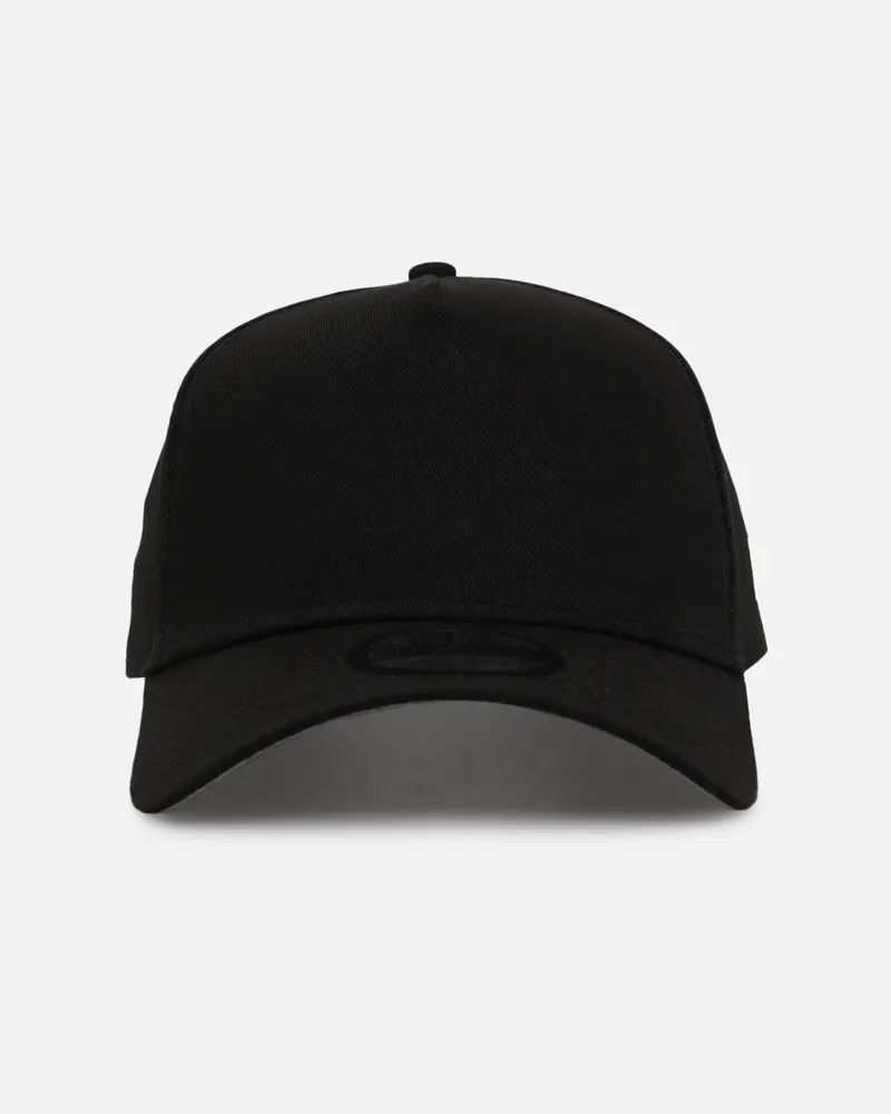 New Era Black With Grey Under Visor Blank 9Forty A-Frame Snapback Black 1