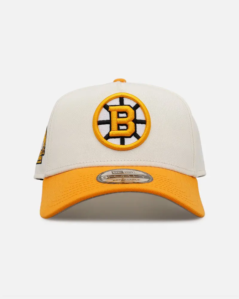 New Era Boston Bruins 'Team Color Visor' 9Forty A-Frame Snapback Chrome/Official Team Color 1