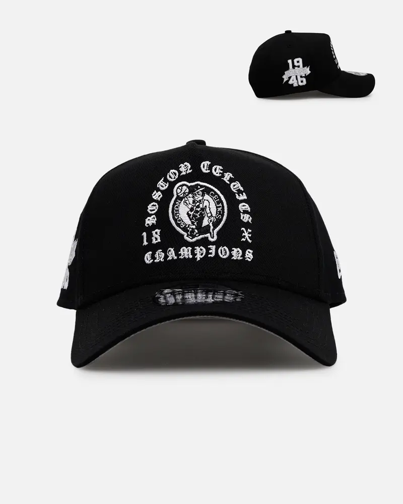 New Era Boston Celtics 'Gothic Arch 2.0' 9Forty A-Frame Snapback Black/White 1