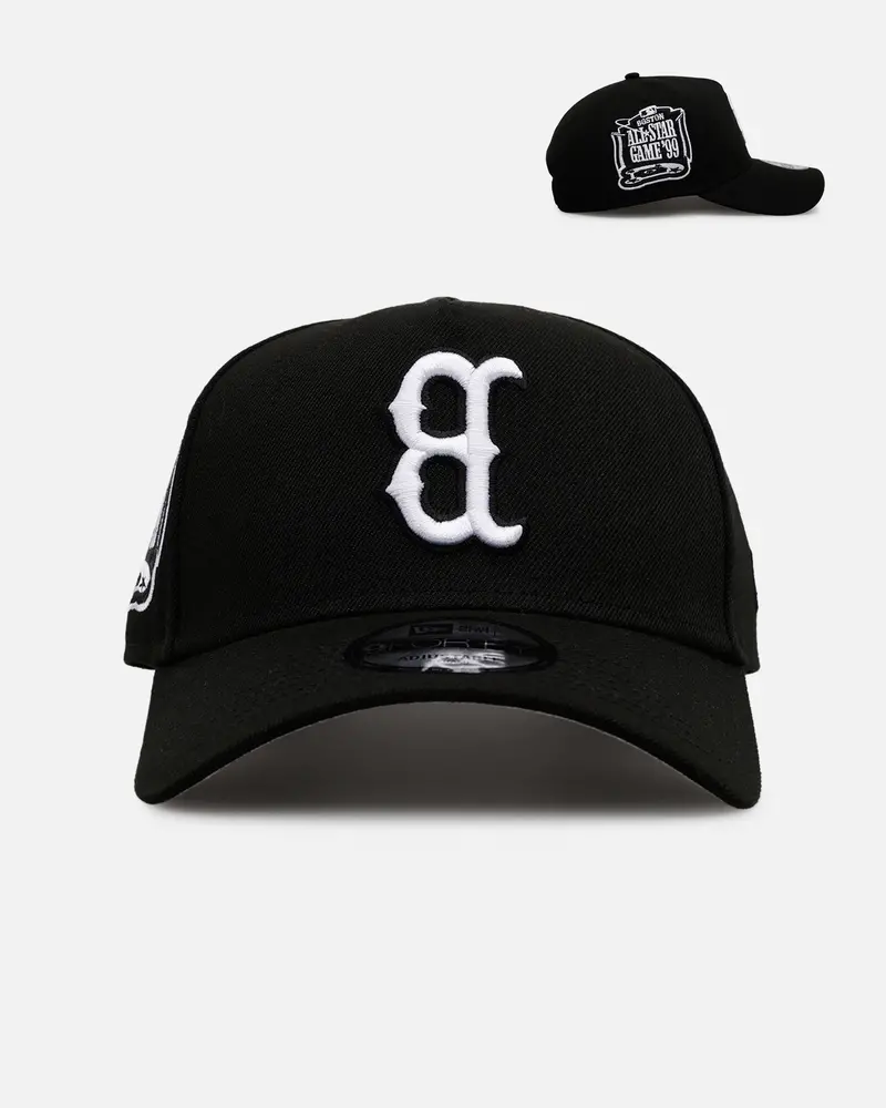 New Era Boston Red Sox 'Black White Upside Down Logo' 9Forty A-Frame Snapback Black/White 1