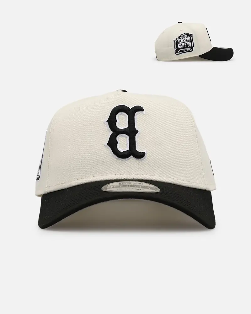 New Era Boston Red Sox 'Chrome Upside Down Logo' 9Forty A-Frame Snapback Chrome/Black 1