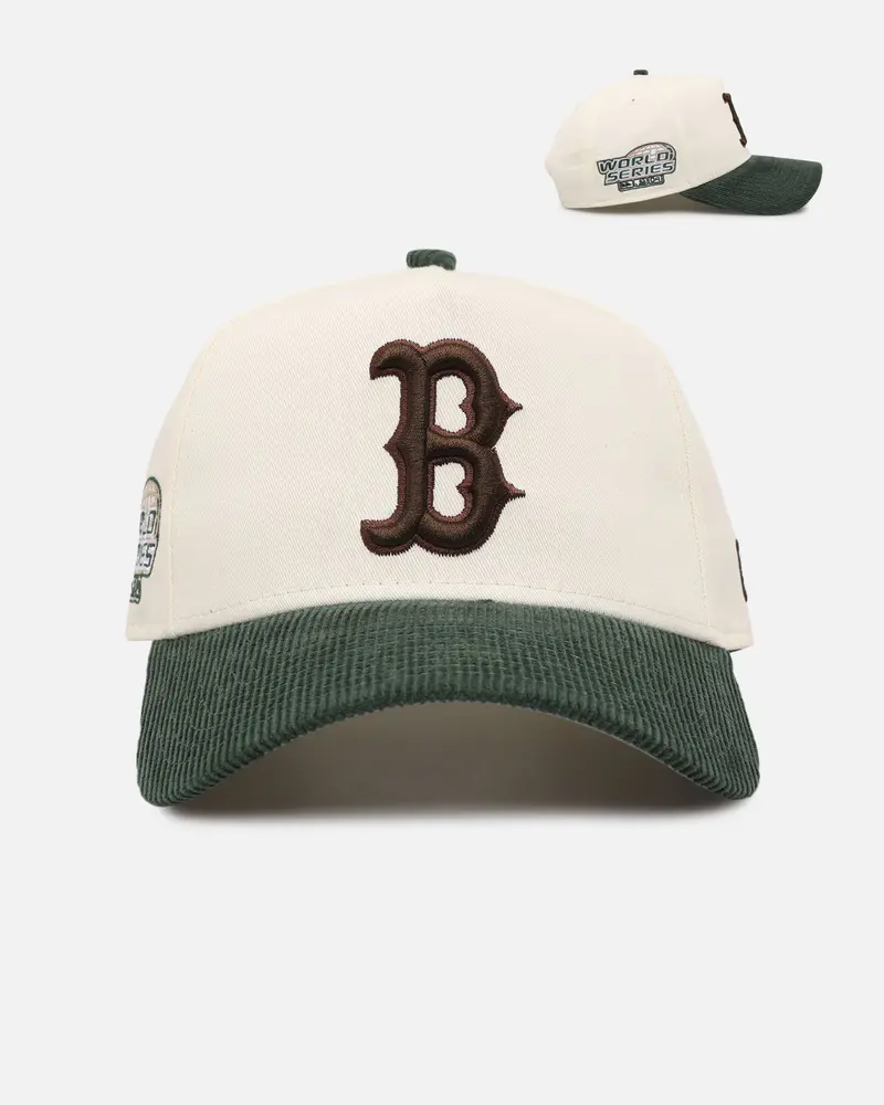 New Era Boston Red Sox 'Chrome White Green' Corduroy Visor 9Forty A-Frame Snapback Chrome 1
