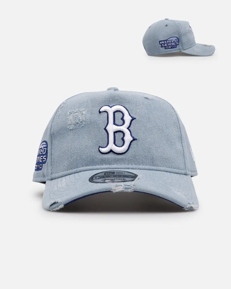 New Era Boston Red Sox 'Distressed Denim' 9Forty A-Frame Snapback Light Wash Denim 1