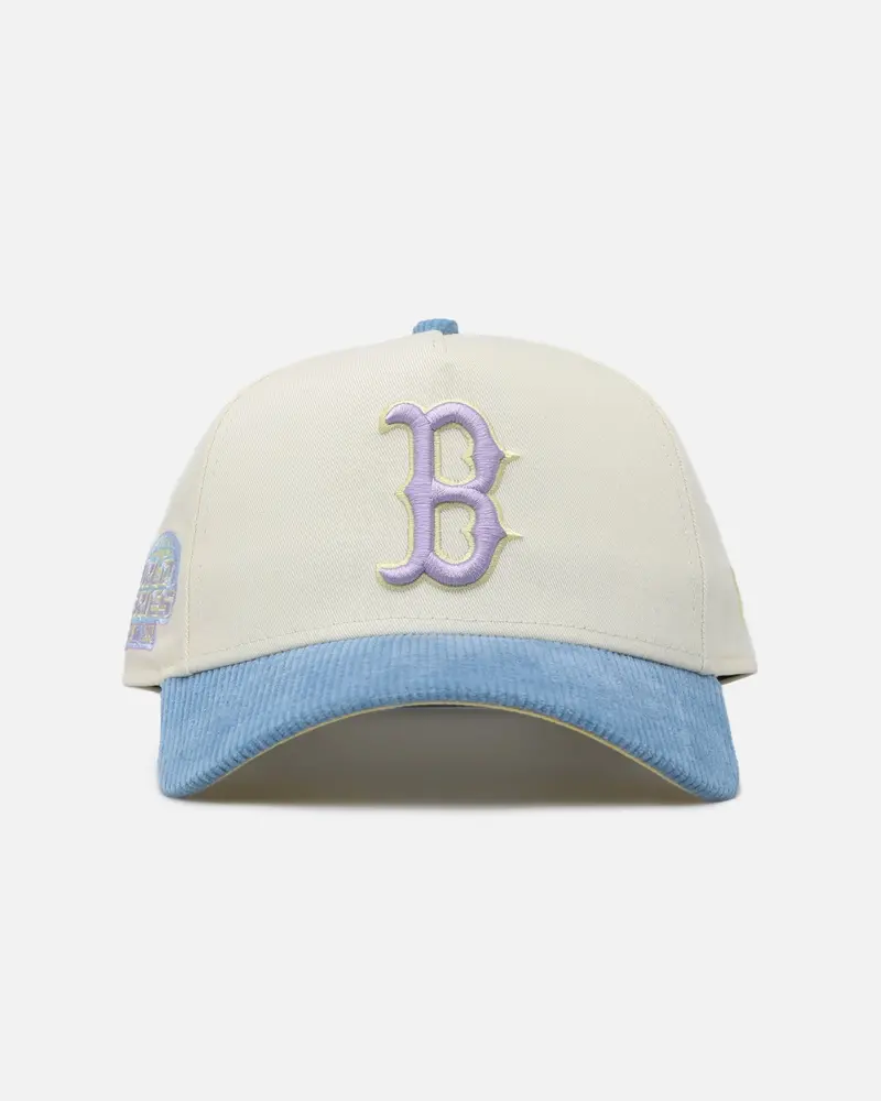 New Era Boston Red Sox 'Easter Corduroy' 9Forty A-Frame Snapback White/Blue 1