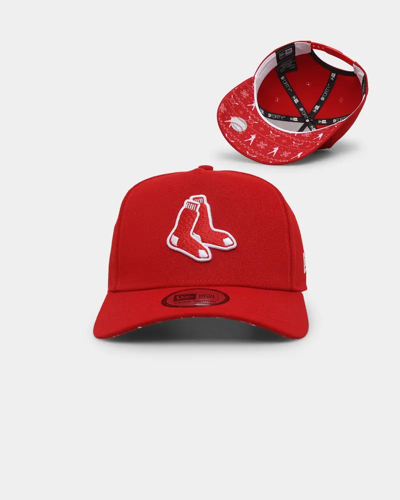 New Era Boston Red Sox 'Fairisle' 9Forty K-Frame Snapback Red/White 1