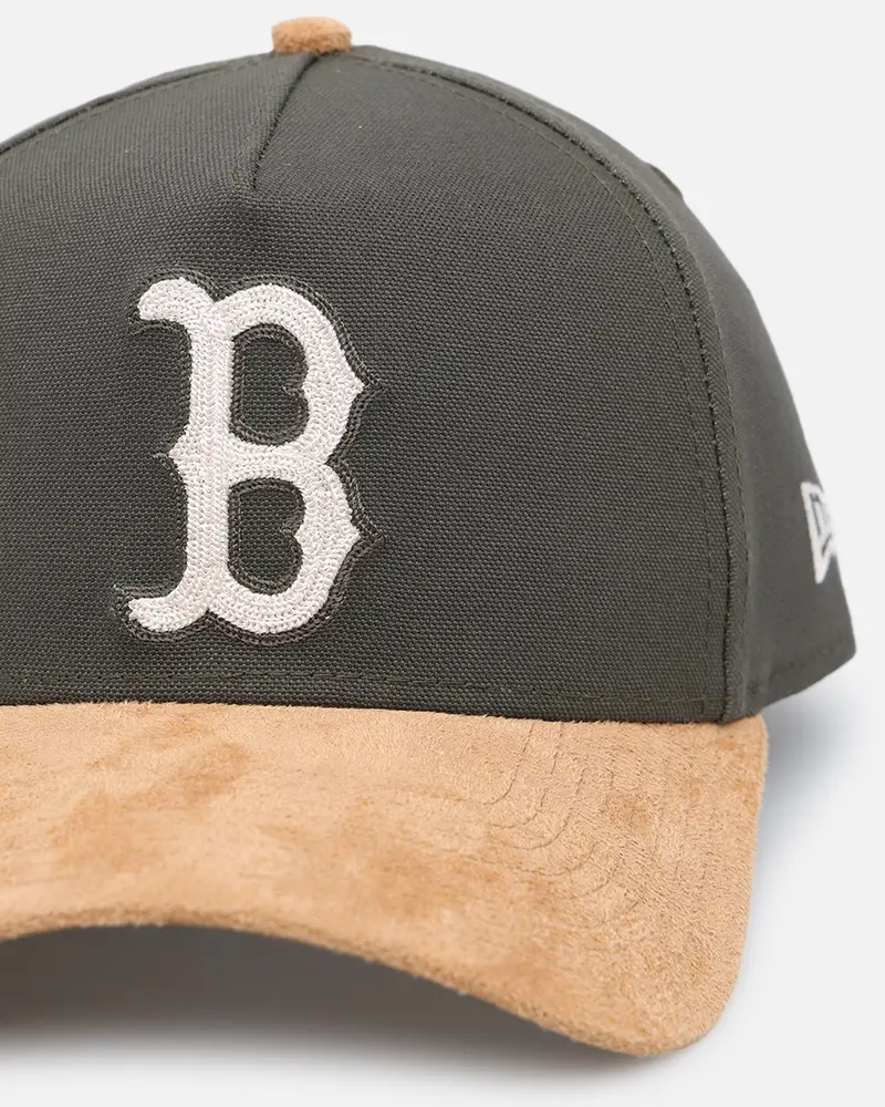New Era Boston Red Sox 'Moss Canvas Wheat' 9Forty A-Frame Snapback Moss Canvas/Ivory 2