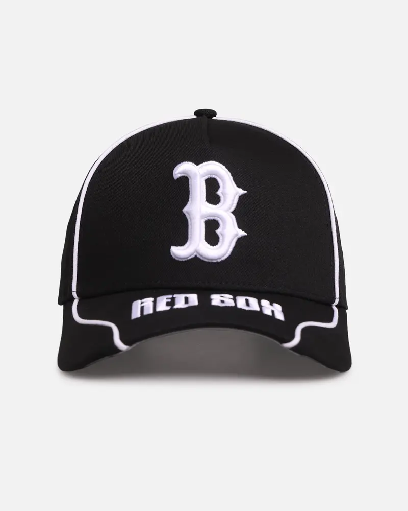 New Era Boston Red Sox 'Piping' 9Forty A-Frame Snapback Black/White 1