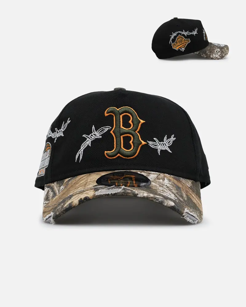 New Era Boston Red Sox 'Realtree Grit 2.0' 9Forty A-Frame Snapback Black/Green/Orange 1
