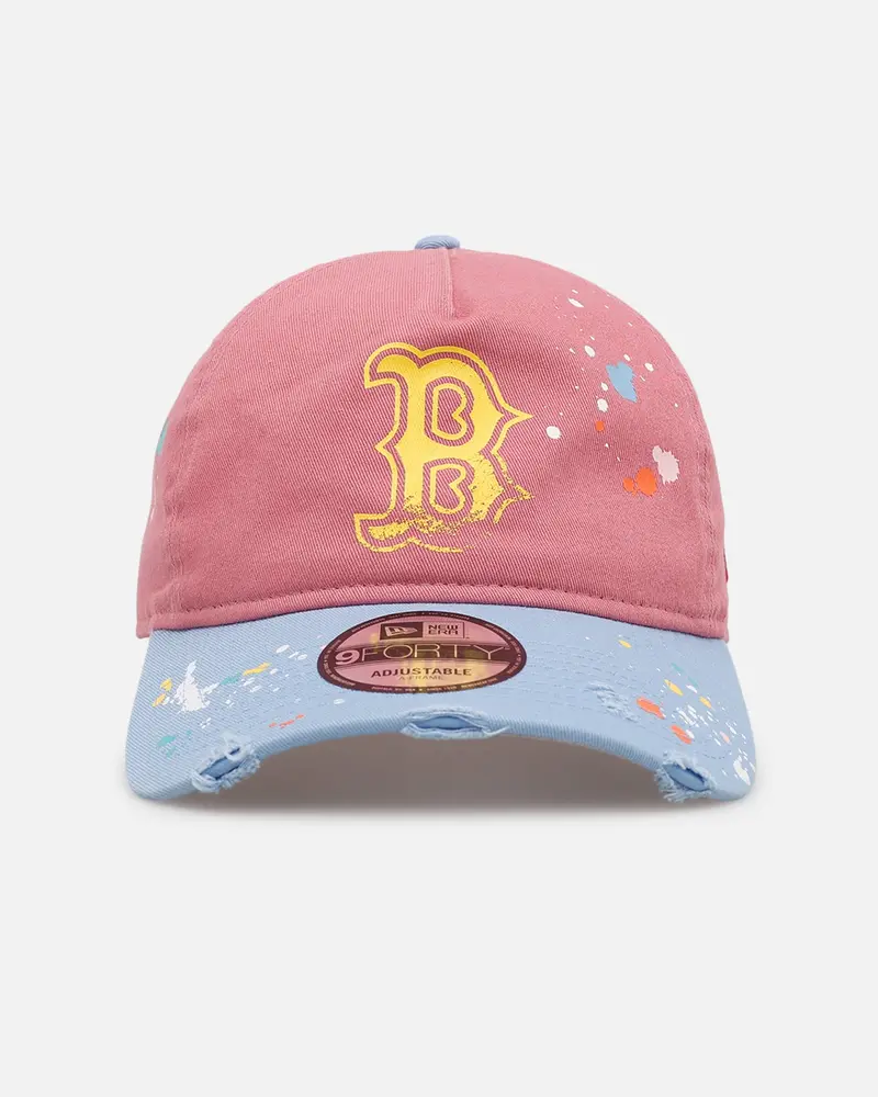 New Era Boston Red Sox 'Seasoned' 9Forty A-Frame Strapback Pink/Blue 1