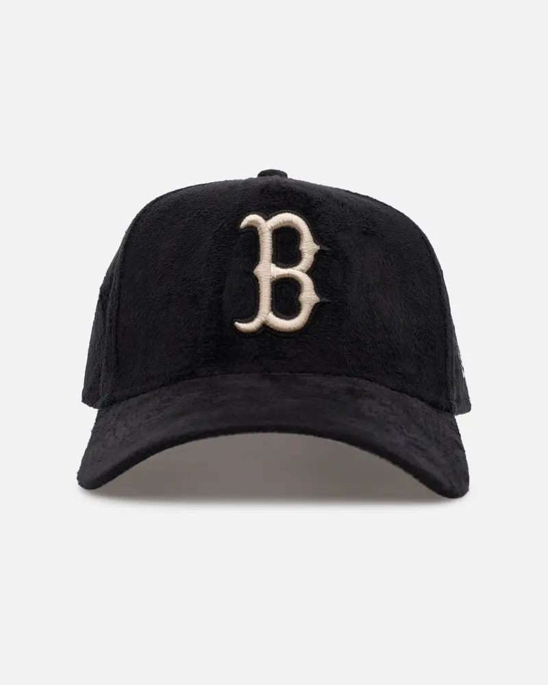 New Era Boston Red Sox 'Suede' 9Forty A-Frame Strapback Black/Tan 1