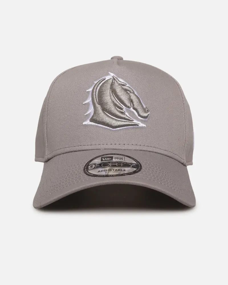 New Era Brisbane Broncos 'Nrl Grey & White' 9Forty A-Frame Snapback Gray 1