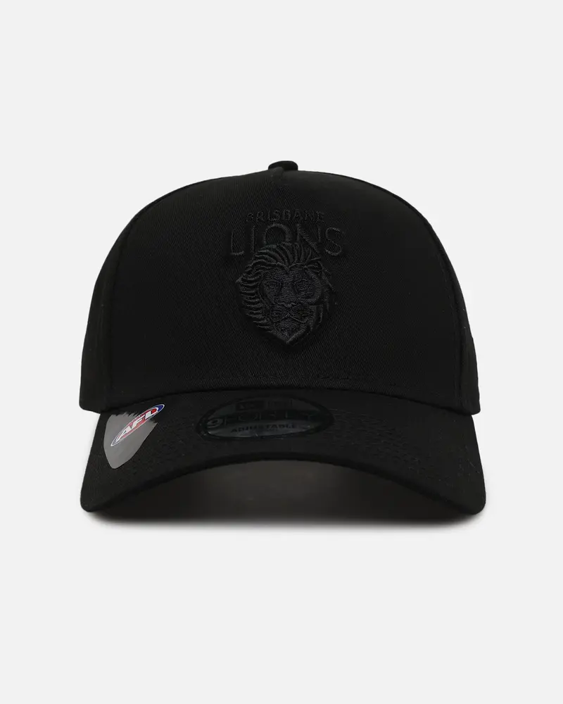 New Era Brisbane Lions 'Triple Black' 9Forty A-Frame Snapback Black 1